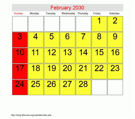 February 2030 - Roman Catholic Saints Calendar