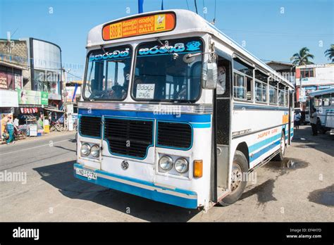 Ashok-Leyland local bus at Hikkaduwa Bus Station,Galle, Sri Lanka Stock Photo - Alamy