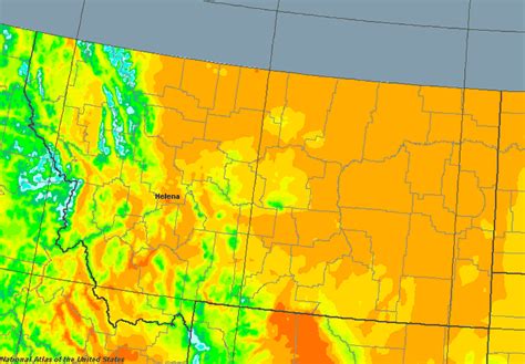 Montana Maps : Precipitation and Rainfall Map for Montana