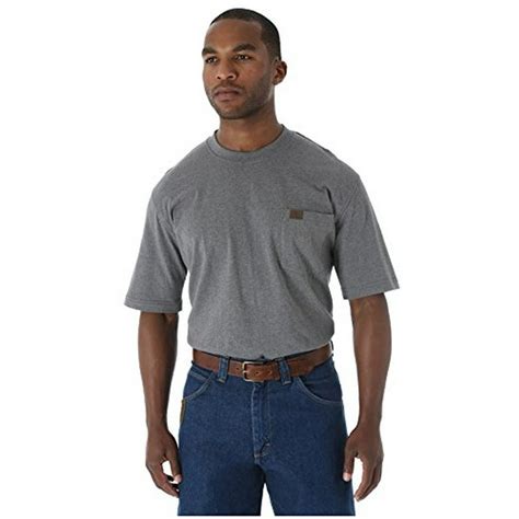 Wrangler - Men's Riggs Workwear by Wrangler Short-sleeved Pocket T-shirt, SAFETY ORANGE, XLT ...