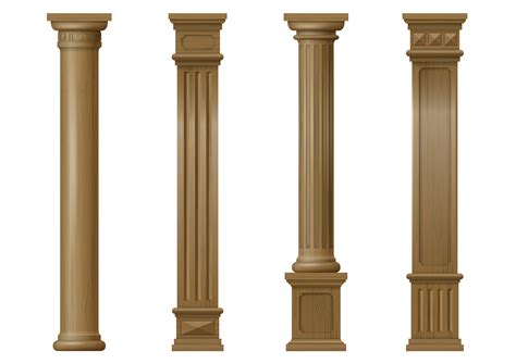 Classic wood carved architectural columns 1220967 Vector Art at Vecteezy