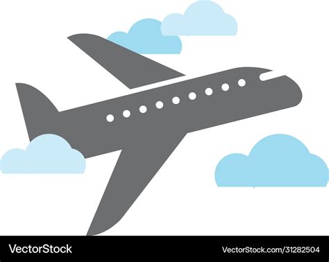 Plane graphic design template isolated Royalty Free Vector