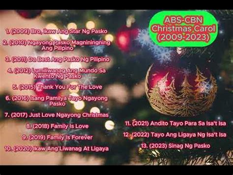 TOP FILIPINO CHRISTMAS SONG HITS OF ALL TIME//ABS-CBN CHRISTMAS STATION (2009-2023) - YouTube