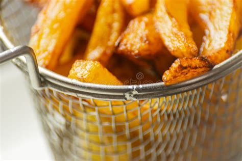 Closeup of Golden Fries Prepared from Fresh Potatoes, Greasy but Stock Image - Image of classic ...