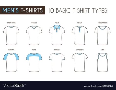 A set of illustrations to describe standard styles for men's t-shirts. Download a Free Preview ...