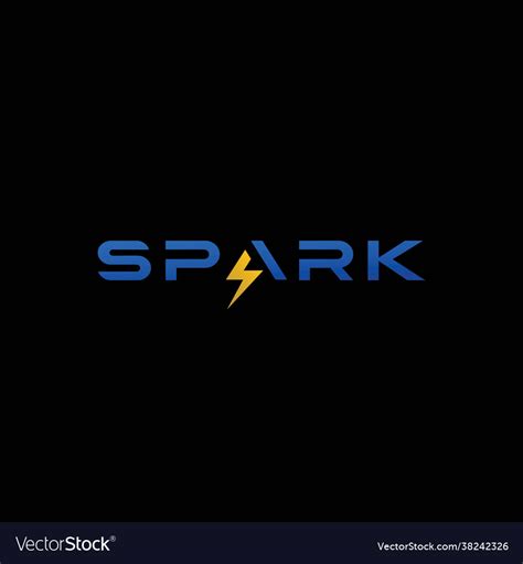 Modern and cool electric spark logo Royalty Free Vector