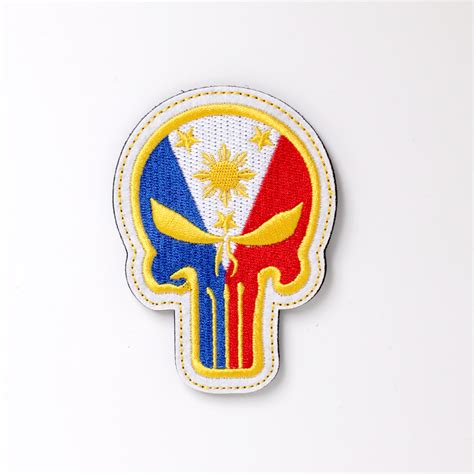 Philippines punisher Embroidery Patch Badges Emblem military Army cm ...