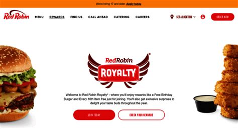 Access royalty.redrobin.com. Royalty - Red Robin