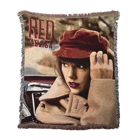 TAYLOR SWIFT RED Taylor’s Version Album Cover Woven Blanket! BNIP! Sold Out!!! $311.30 - PicClick