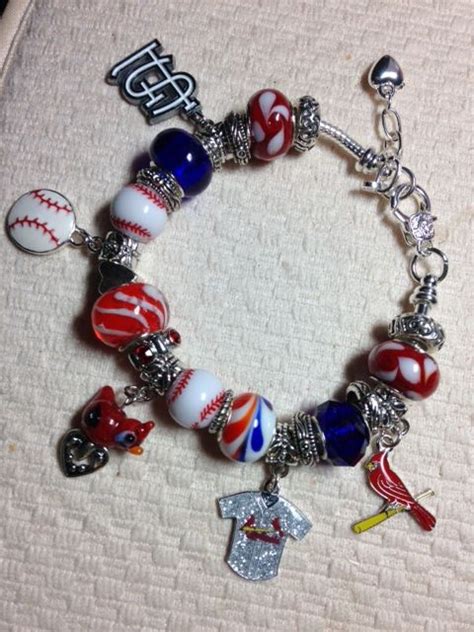 Custom St.Louis Cardinal Charm bracelet for my friend. | Charm bracelet, Pandora charm bracelet ...