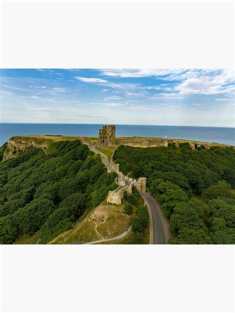 "Scarborough Castle Ruins Aerial Photo from. The air, birds eye view ...