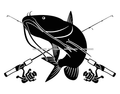 Fish Svg, Catfish SVG 2 Catfish DXF, Catfish PNG, Catfish Clipart ...