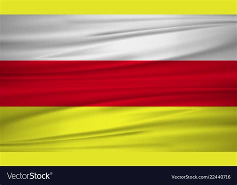 South ossetia flag flag of ossetia blowig Vector Image