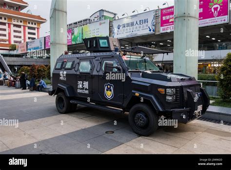 Police armoured vehicle parked in Shenzhen, China Stock Photo - Alamy