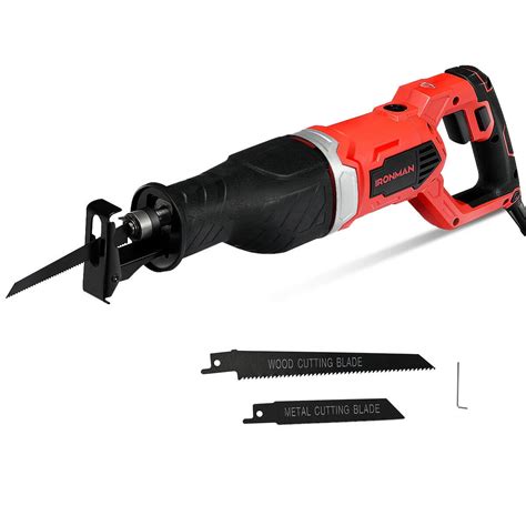 Costway Electric Reciprocating Saw Handheld Wood & Metal Cutting Tool Kit w/ 3 Blades - Walmart.com