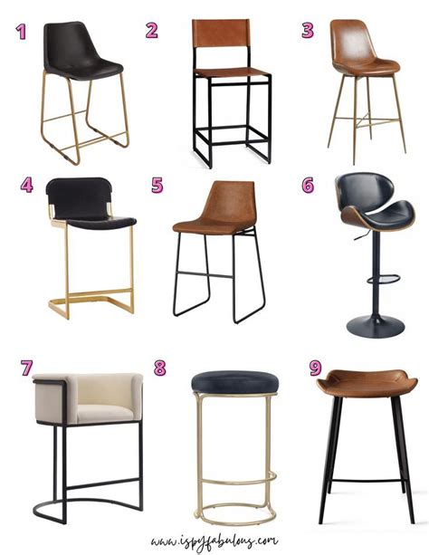 Chic Leather Bar Stools - 9 Styles for Any Home Decor