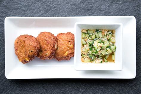 Thai Fish Cakes w/ Spicy Cucumber Sauce - Marx Foods Blog