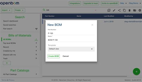 Create BOMs – OpenBOM Training Library