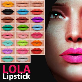 Second Life Marketplace - {Handmade} Lola Lipstick - All Colors [Boxed]