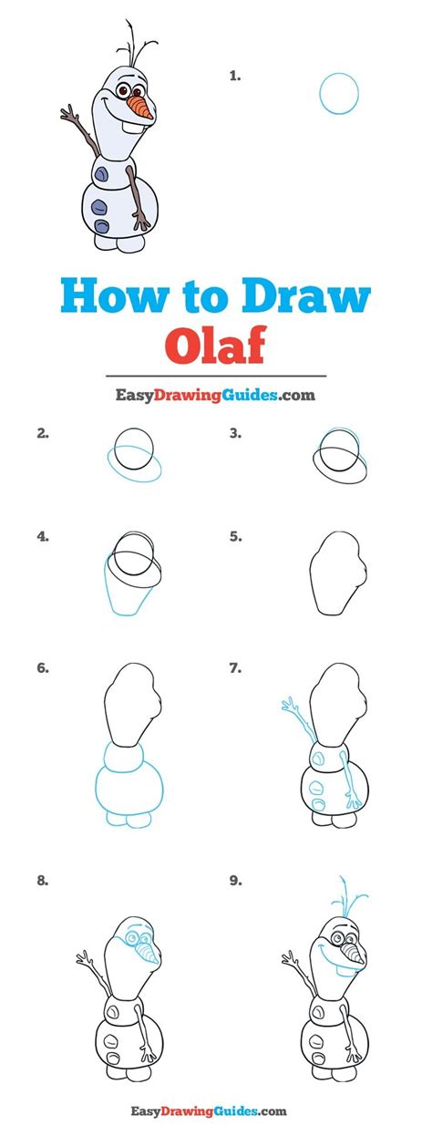 How to Draw Olaf from Frozen - Really Easy Drawing Tutorial