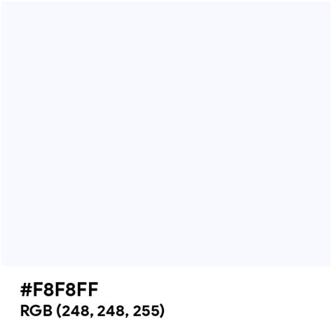 Ghost White color hex code is #F8F8FF