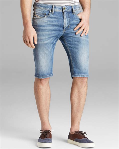 DIESEL Thashort Denim Shorts in Blue for Men - Lyst