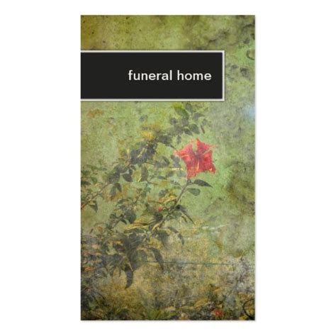 Funeral Home Business Card Elegant Vintage Floral | Zazzle