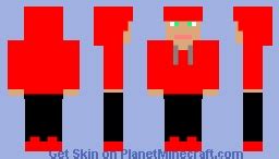 Red hoodie boy Minecraft Skin