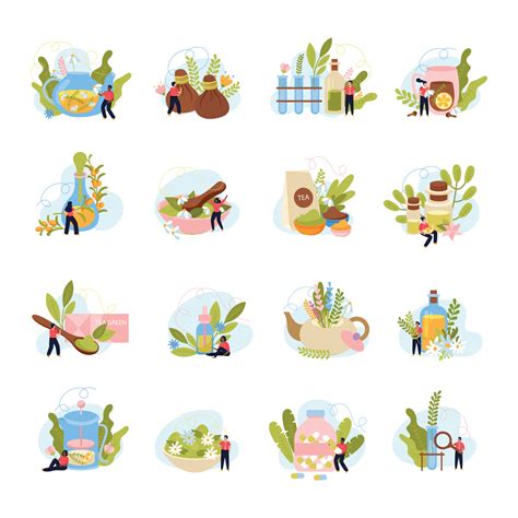 Herbal Medicine Flat Collection 13567689 Vector Art at Vecteezy