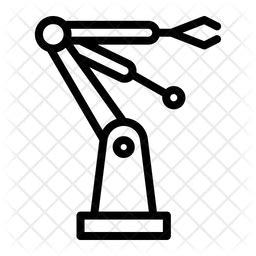 Robot Arm Icon - Download in Line Style