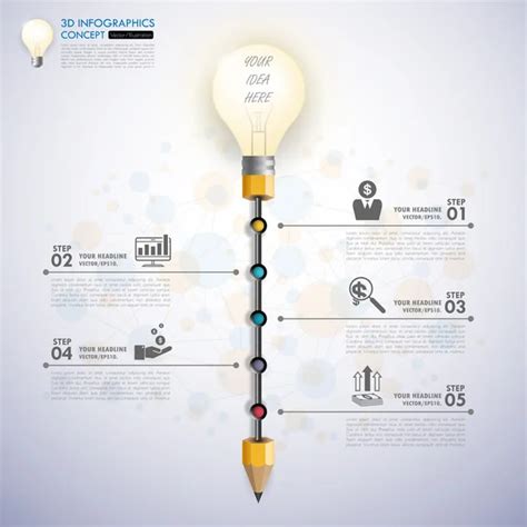 Light bulb timeline infographics — Stock Vector © sweetjinkz #108898186