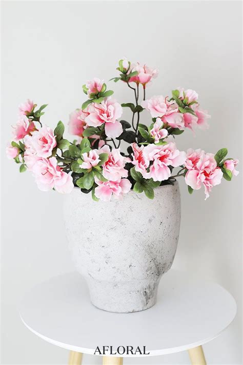 Silk Azalea Bush in Pink - 16" Tall | Pink azaleas, Azalea bush, Dried flowers