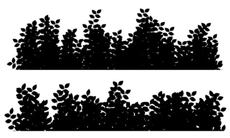 bush silhouette vector 8076337 Vector Art at Vecteezy