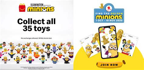 Minion Toys with McDonald's Happy Meal- Find the Golden Minion ...