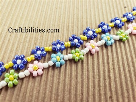 Peyote Stitch Flower Bracelet Pattern | Best Flower Site