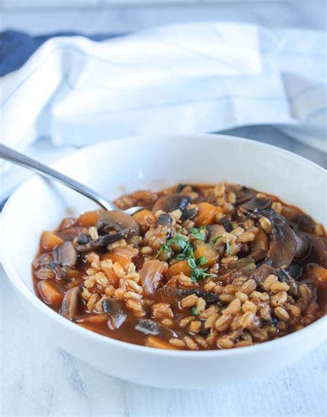 Savory Homemade Mushroom Barley Soup Instant Pot Recipe