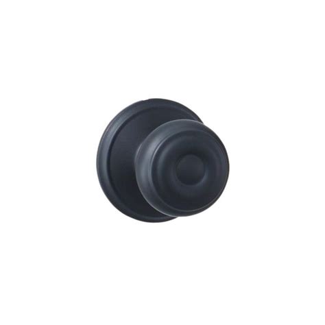 Schlage Georgian Matte Black Passage Hall/Closet Door Knob-F10 GEO 622 - The Home Depot