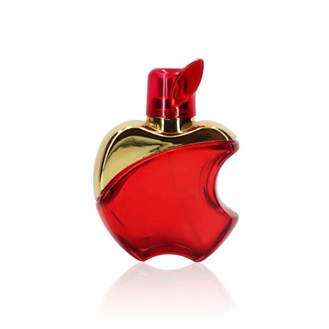 Decorative Apple Shaped 60ml Red Glass Empty Spray Round Perfume Bottle ...