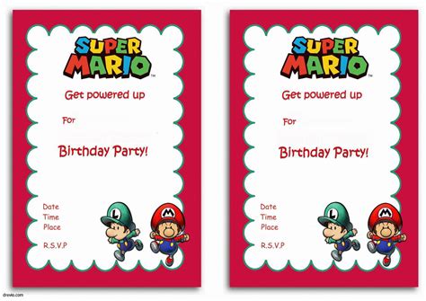 Free Printable Super Mario Bros Invitation Template | | FREE PRINTABLE ...