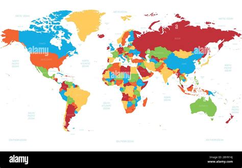 Political World Map With Country Names