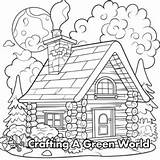 Cabin Coloring Pages  Free & Printable sketch template