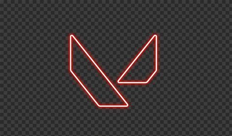 HD Valorant Light Red Neon Symbol Sign Logo PNG | Citypng