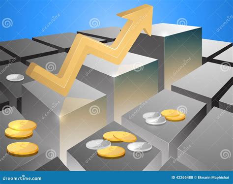 Bar graph stock illustration. Illustration of money, glossy - 42266488