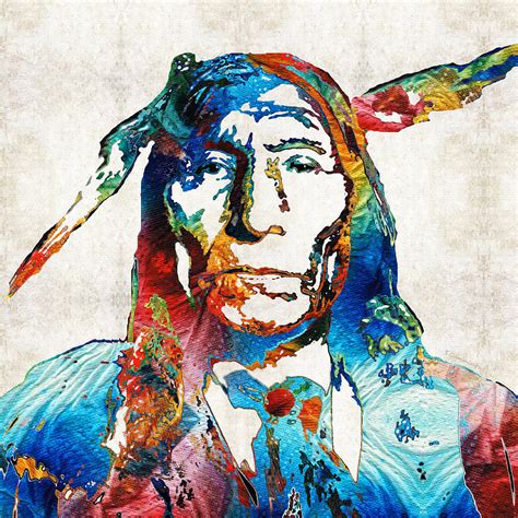 Native American Art by Sharon Cummings Painting by Sharon Cummings - Pixels