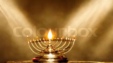 Menorah for Hanukkah holiday | Stock image | Colourbox