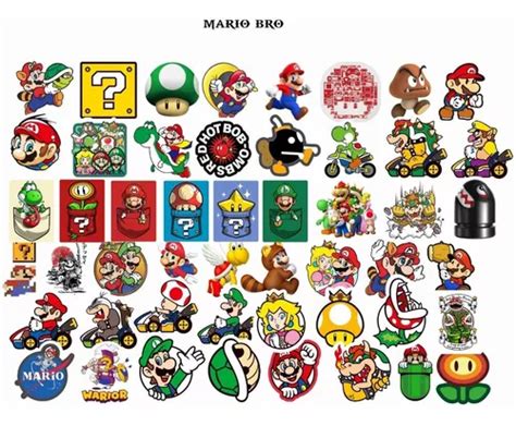 Stickers Calcomanias Pegatinas Calcas Super Mario Bros X 50 | Cuotas sin interés