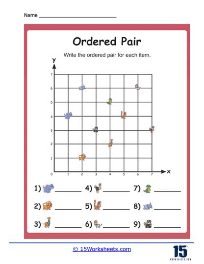 Ordered Pairs Worksheets - 15 Worksheets.com