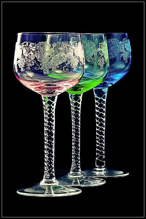 Luxury wine glasses | Colored wine glasses, Crystal glassware, Antique ...