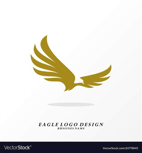 Eagle logo design simple logo template Royalty Free Vector