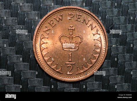 A brand new 1971 British half penny coin Stock Photo - Alamy